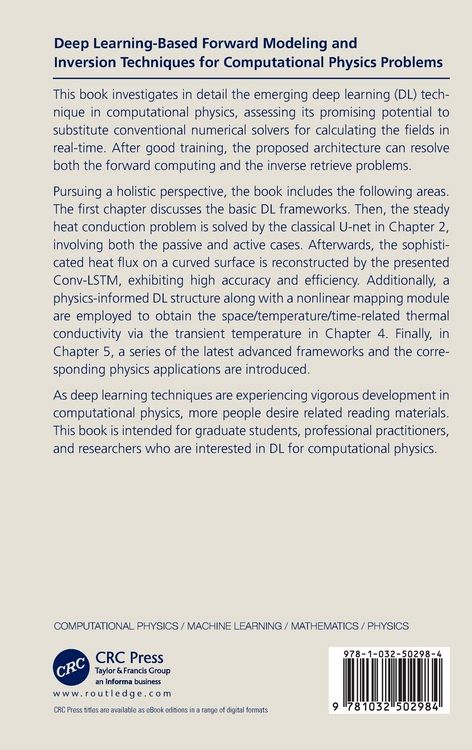 Produktbild: Deep Learning-Based Forward Modeling and Inversion Techniques for Computational Physics Problems