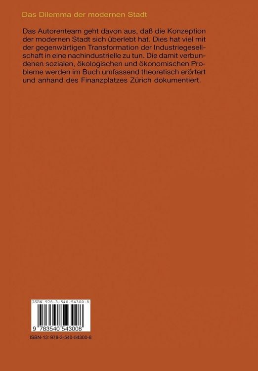Produktbild: Das Dilemma der modernen Stadt