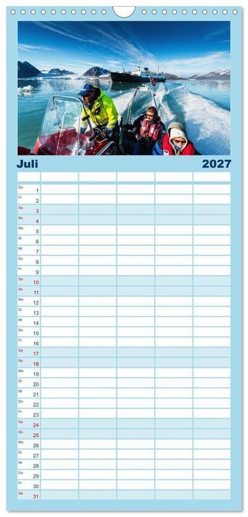 Produktbild: Familienplaner 2027 - Kreuzfahrtpiraten mit 5 Spalten (Wandkalender, 21 x 45 cm) CALVENDO