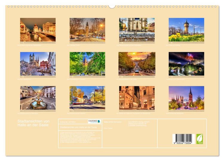 Produktbild: Stadtansichten von Halle an der Saale (hochwertiger Premium Wandkalender 2026 DIN A2 quer), Kunstdruck in Hochglanz