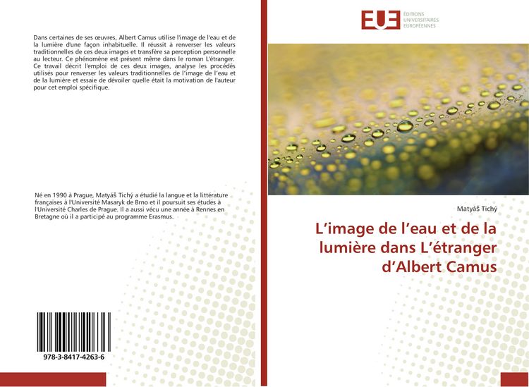 Produktbild: L'image de l'eau et de la lumi&egrave;re dans L'&eacute;tranger d'Albert Camus