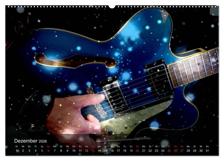 Produktbild: Rockgitarren Power (Wandkalender 2026 DIN A2 quer), CALVENDO Monatskalender