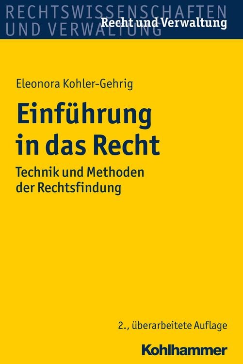 Bild vom Artikel Einführung in das Recht vom Autor Eleonora Kohler-Gehrig