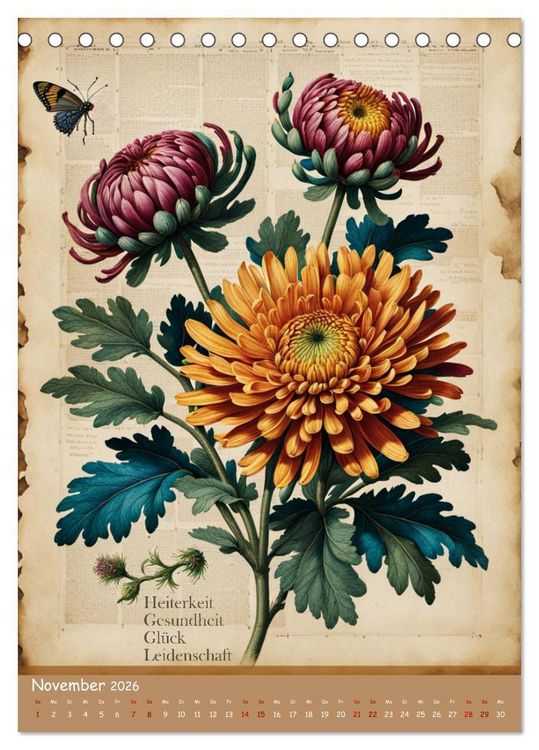 Produktbild: Geburtsblume, dein florales Sternzeichen (Tischkalender 2026 DIN A5 hoch), CALVENDO Monatskalender