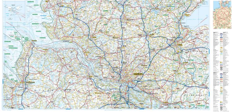 Produktbild: ADAC Regionalkarte 01 Schleswig-Holstein, Hamburg 1:150.000