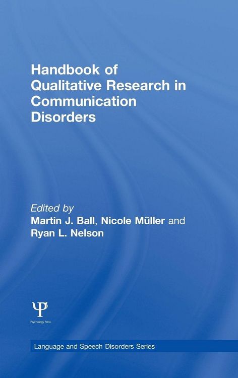 Produktbild: Handbook of Qualitative Research in Communication Disorders