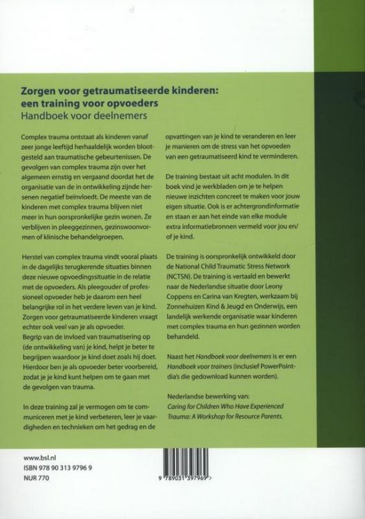 Produktbild: Zorgen voor getraumatiseerde kinderen: een training voor opvoeders