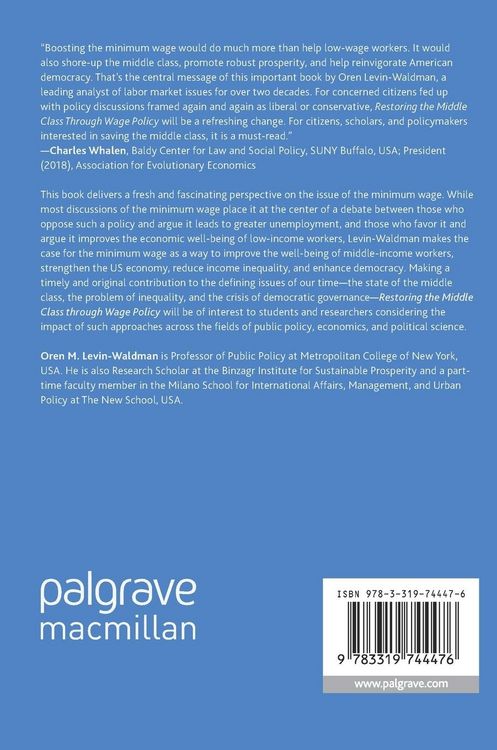 Produktbild: Restoring the Middle Class through Wage Policy