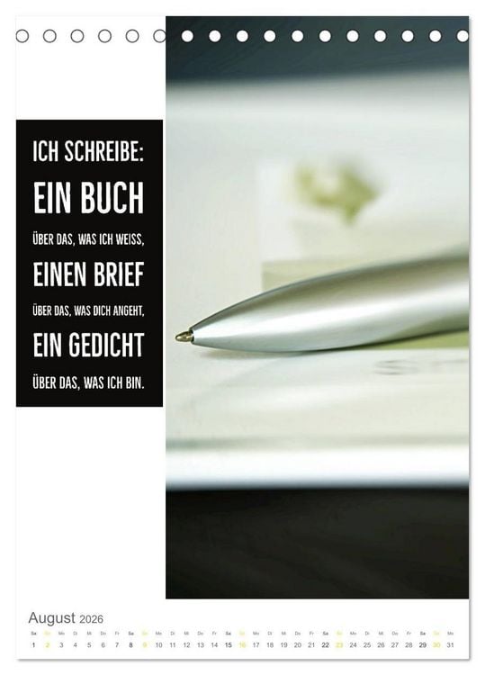 Produktbild: Tagesfarben - Poesie in Wort und Bild (Tischkalender 2026 DIN A5 hoch), CALVENDO Monatskalender