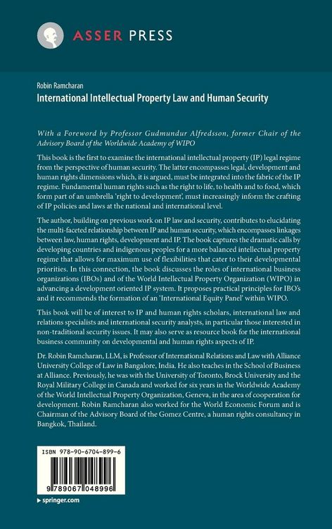 Produktbild: International Intellectual Property Law and Human Security
