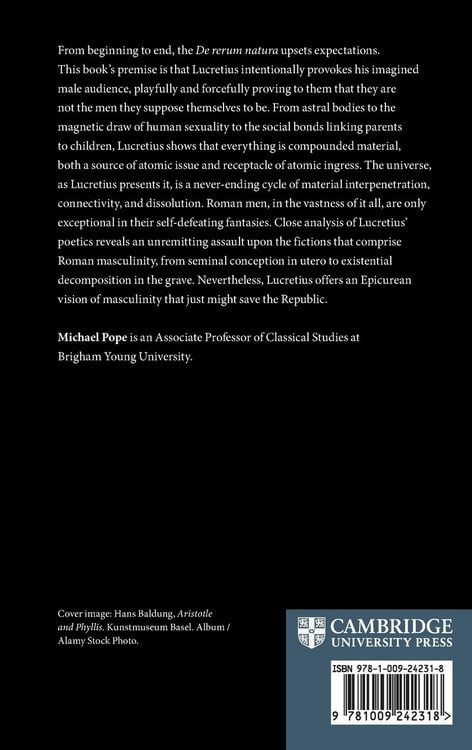 Produktbild: Lucretius and the End of Masculinity