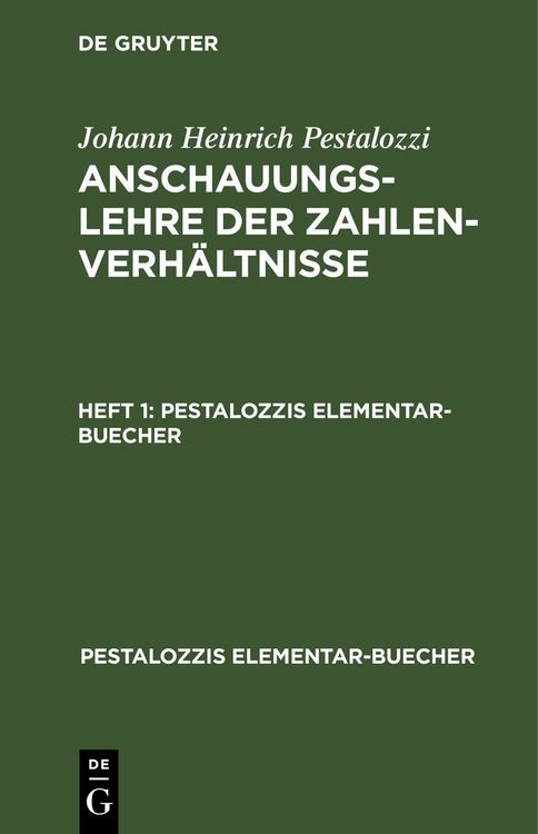 Produktbild: Anschauungslehre der Zahlenverh&auml;ltnisse. Heft 1