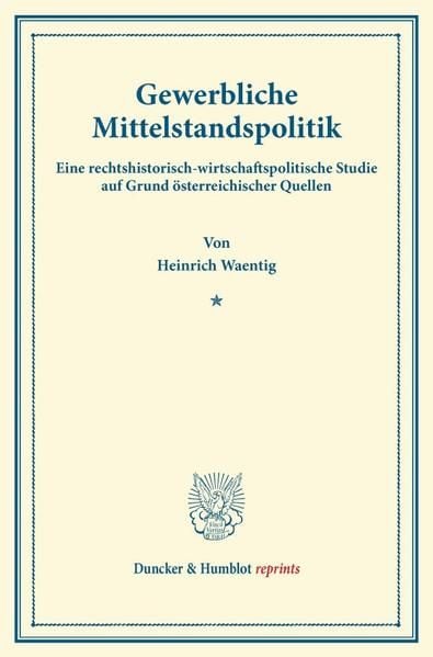 Produktbild: Gewerbliche Mittelstandspolitik.