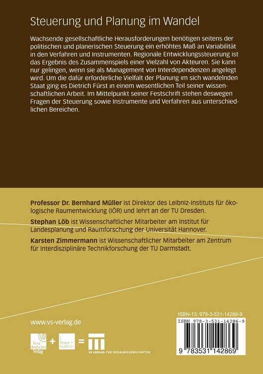 Produktbild: Steuerung und Planung im Wandel