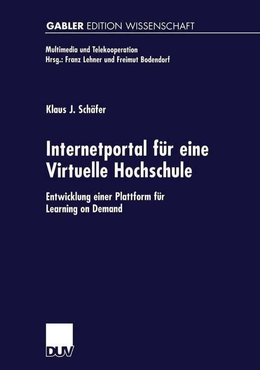 Produktbild: Internetportal f&uuml;r eine Virtuelle Hochschule