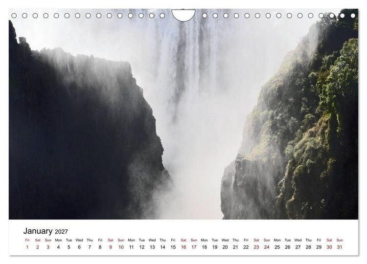 Produktbild: World natural heritage Victoria Falls - The smoke that thunders (Wall Calendar 2027 DIN A4 landscape), CALVENDO 12 Month Wall Calendar