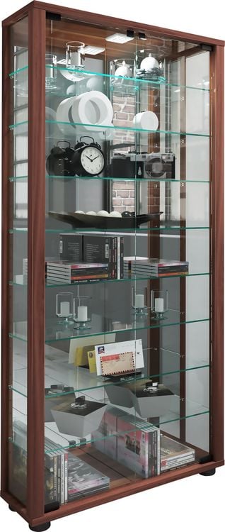 Produktbild: Glas Stand Vitrine Sammelvitrine Lumo Maxi Spiegel