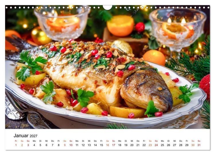 Produktbild: Fisch. Frisch. Famos. (Wandkalender 2027 DIN A3 quer), CALVENDO Monatskalender