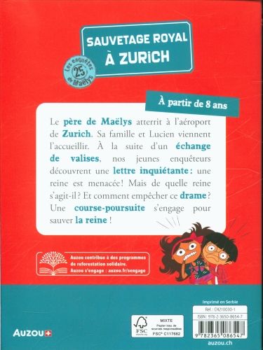 Produktbild: Sauvetage royal &agrave; Zurich