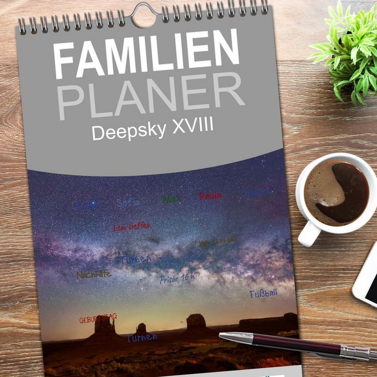 Produktbild: Familienplaner 2026 - Deepsky XVIII mit 5 Spalten (Wandkalender, 21 x 45 cm) CALVENDO