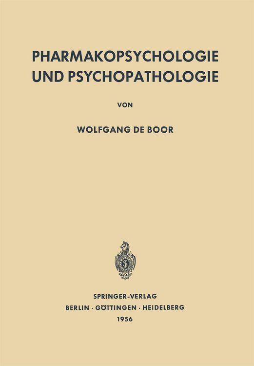 Produktbild: Pharmakopsychologie und Psychopathologie