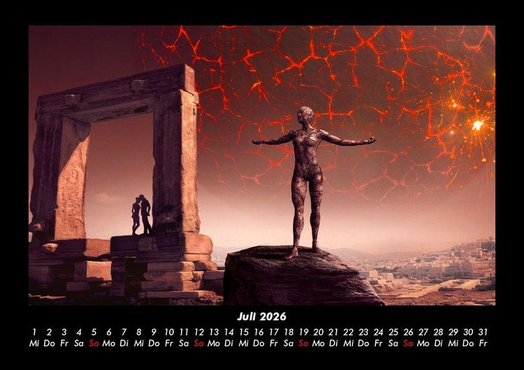 Produktbild: Mit Fantasy durch's Jahr 2026 Fotokalender DIN A3
