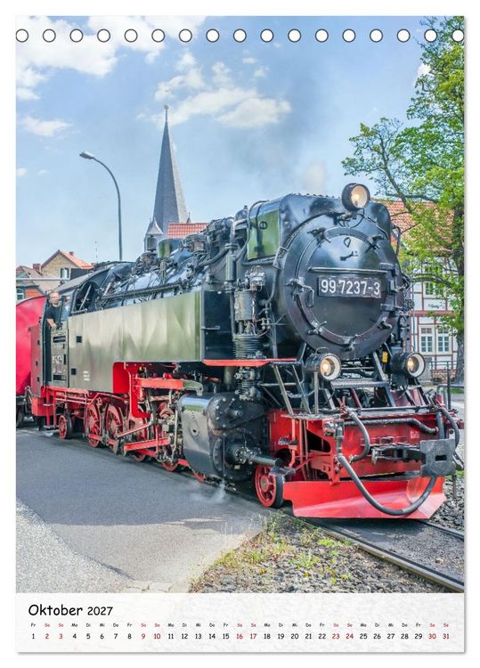 Produktbild: Mit der Dampflok durch den Harz (Tischkalender 2027 DIN A5 hoch), CALVENDO Monatskalender