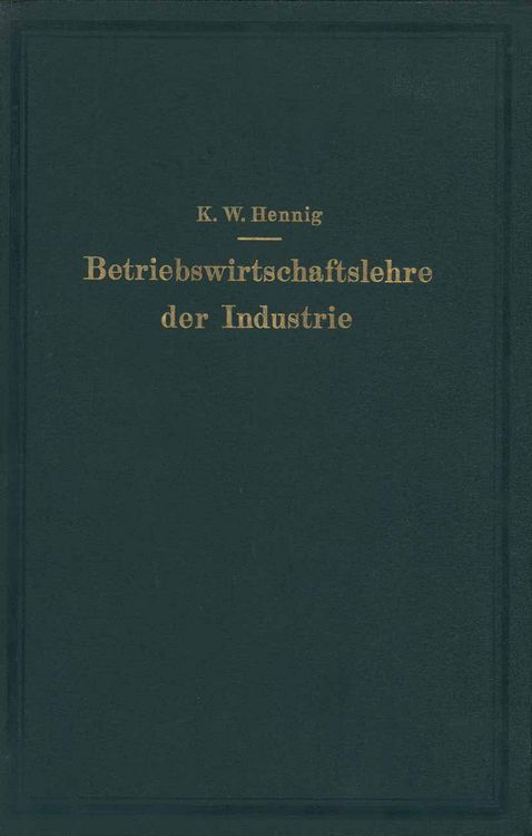 Produktbild: Betriebswirtschaftslehre der Industrie