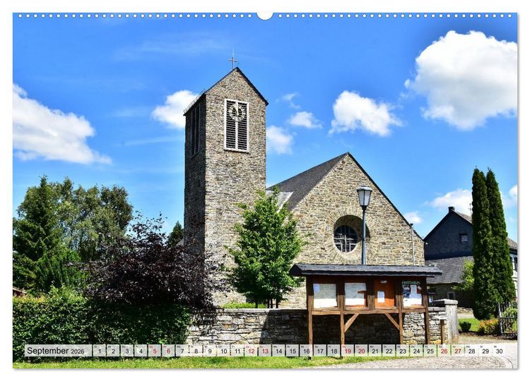 Produktbild: Eicherscheid - Ein Eifeldorf mit Charme und Sch&ouml;nheit (hochwertiger Premium Wandkalender 2026 DIN A2 quer), Kunstdruck in Hochglanz