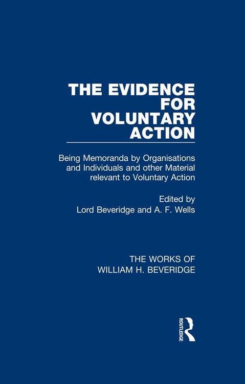 Produktbild: The Evidence for Voluntary Action (Works of William H. Beveridge)