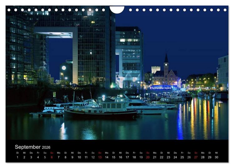 Produktbild: K&ouml;ln bei Nacht (Wandkalender 2026 DIN A4 quer), CALVENDO Monatskalender