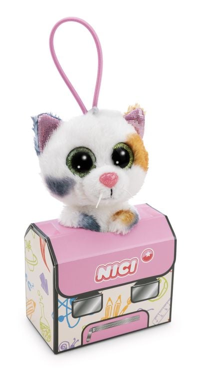 Produktbild: NICI - Schl&uuml;sselanh&auml;nger GLUBSCHIS Gl&uuml;ckskatze Calli Malli 9cm mit Loop in Schulranzen-Geschenkbox