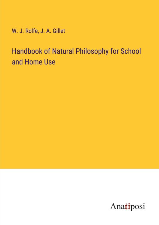 Produktbild: Handbook of Natural Philosophy for School and Home Use