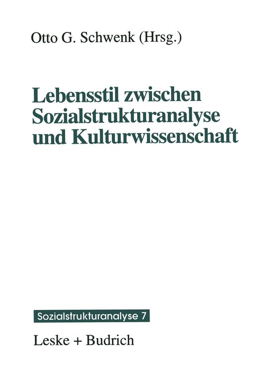 Produktbild: Lebensstil zwischen Sozialstrukturanalyse und Kulturwissenschaft
