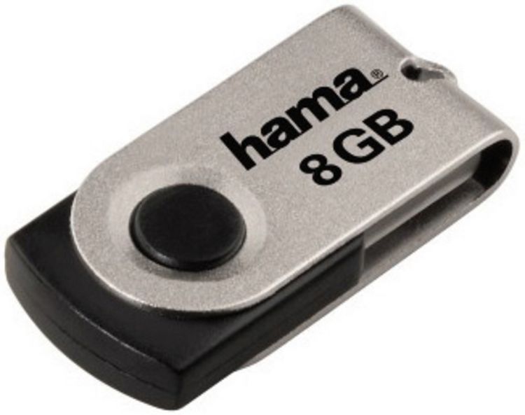 Produktbild: Hama Rotate USB-Stick 8 GB Schwarz 90891 USB 2.0