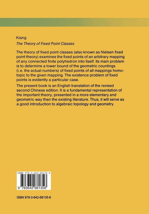 Produktbild: The Theory of Fixed Point Classes