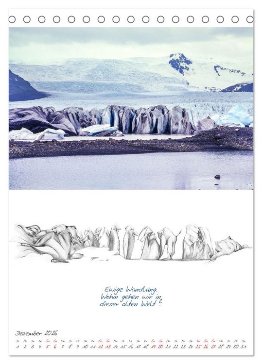 Produktbild: Naturwesen in Island (Tischkalender 2026 DIN A5 hoch), CALVENDO Monatskalender