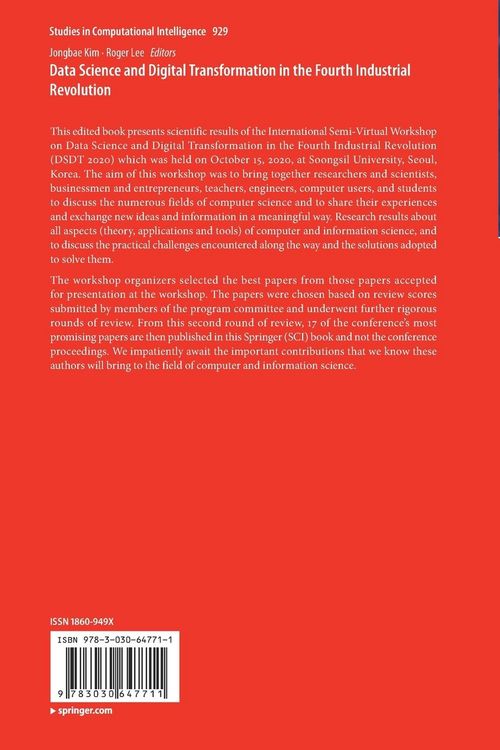 Produktbild: Data Science and Digital Transformation in the Fourth Industrial Revolution