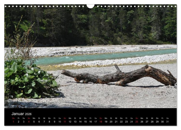 Produktbild: Die Isar - Von Scharnitz bis M&uuml;nchen (Wandkalender 2026 DIN A3 quer), CALVENDO Monatskalender