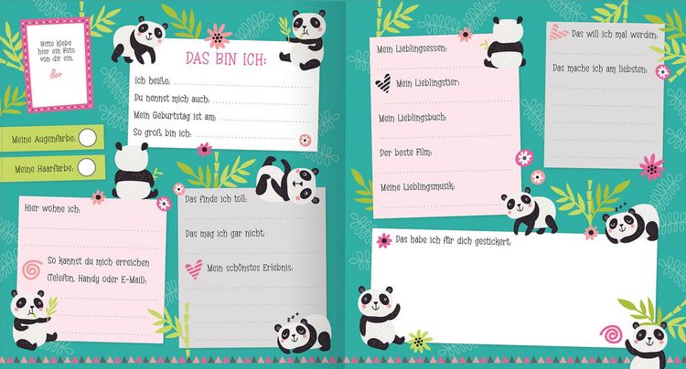Produktbild: Alle meine Freunde &ndash; Panda | Mit &uuml;ber 300 Stickern