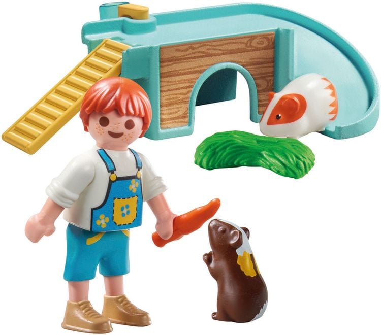 Produktbild: PLAYMOBIL 71746 Junge mit Meerschweinchen