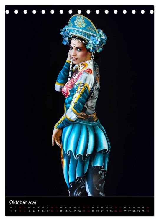Produktbild: World Bodypainting Festival #21 (Tischkalender 2026 DIN A5 hoch), CALVENDO Monatskalender