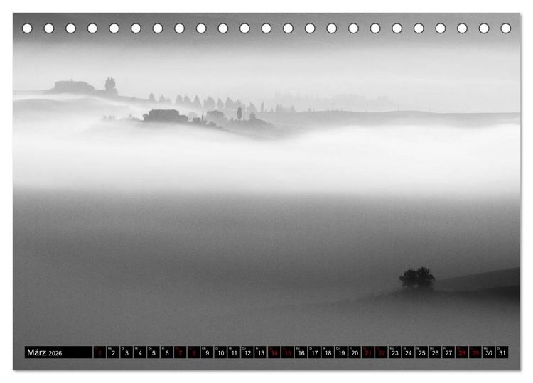 Produktbild: Toscana - monocromatico (Tischkalender 2026 DIN A5 quer), CALVENDO Monatskalender