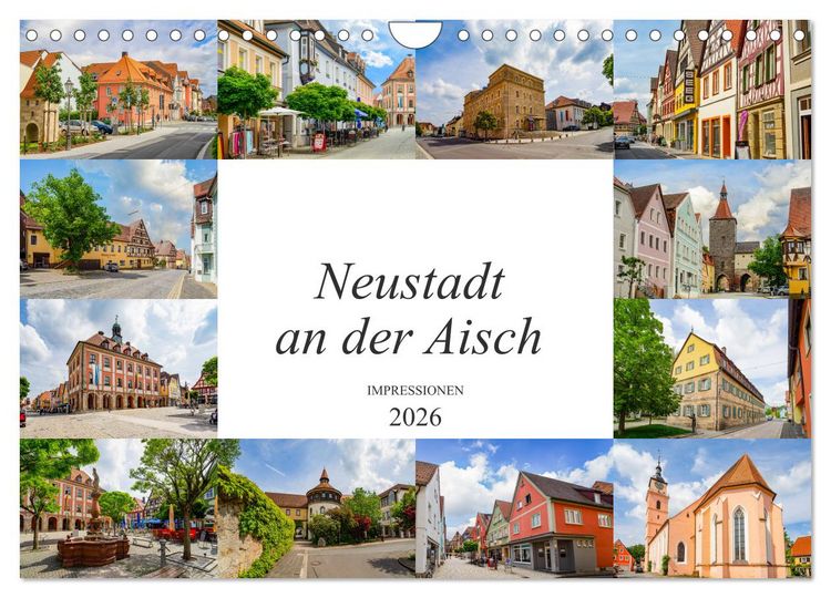 Produktbild: Neustadt an der Aisch Impressionen (Wandkalender 2026 DIN A4 quer), CALVENDO Monatskalender