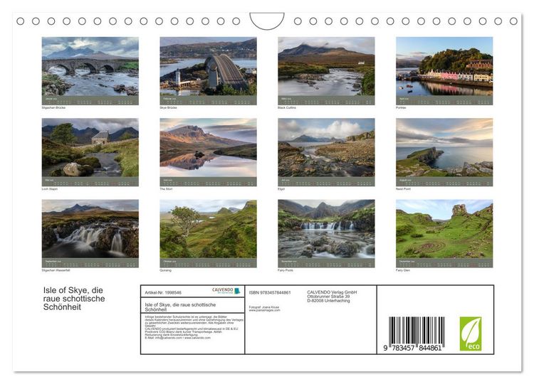 Produktbild: Isle of Skye, die raue schottische Sch&ouml;nheit (Wandkalender 2026 DIN A4 quer), CALVENDO Monatskalender