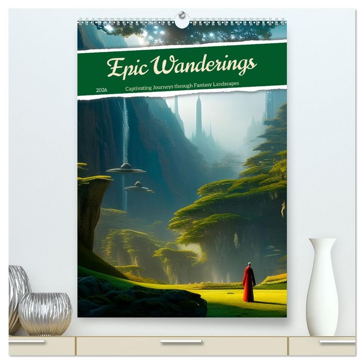 Produktbild: Epic Wanderings (High Quality Premium Wall Calendar 2026 DIN A2 portrait),CALVENDO 12 Month Wall Calendar