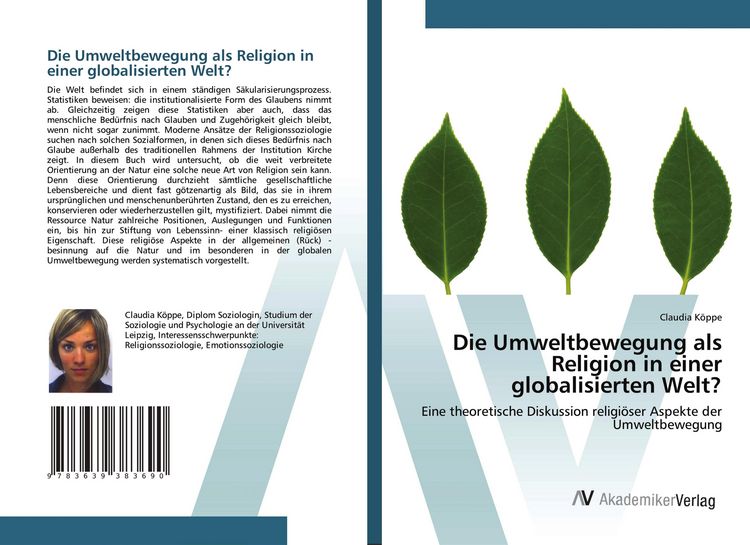 Produktbild: Die Umweltbewegung als Religion in einer globalisierten Welt?