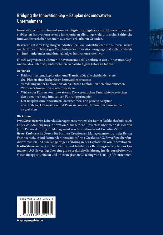 Produktbild: Bridging the Innovation Gap - Bauplan des innovativen Unternehmens