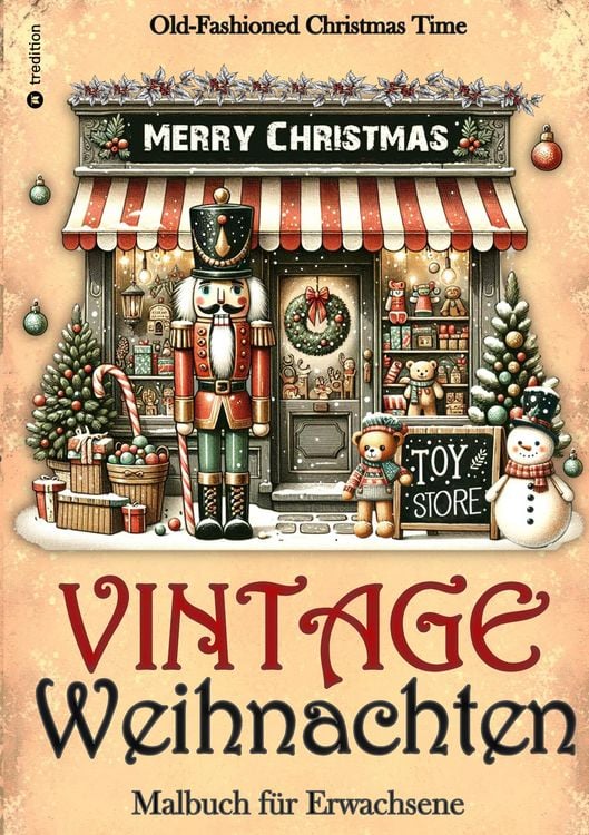 Produktbild: Malbuch Weihnachten - Malbuch f&uuml;r Erwachsene Vintage Weihnachten Malbuch