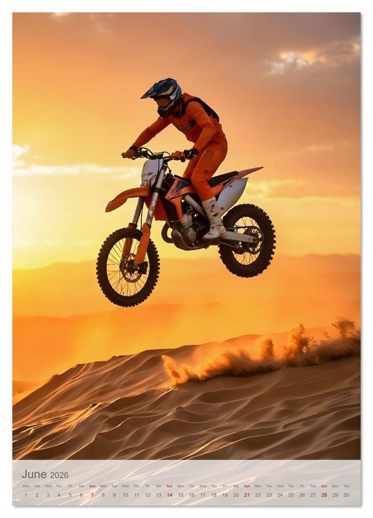 Produktbild: Born to Jump - Extreme motocross with adrenaline and dust (Wall Calendar 2026 DIN A4 portrait), CALVENDO 12 Month Wall Calendar